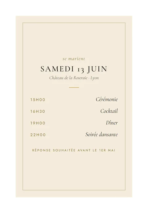 Programme Noir Couture, verso, format carte (aperçu de démonstration)